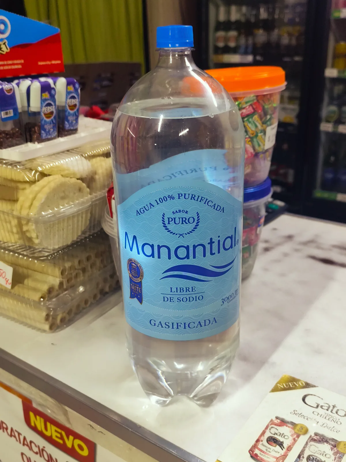 Agua Manantial 3 Lt Con Gas